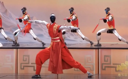 ڕۆبۆتە مرۆییەکانی چین لە ئاهەنگی سەری ساڵدا