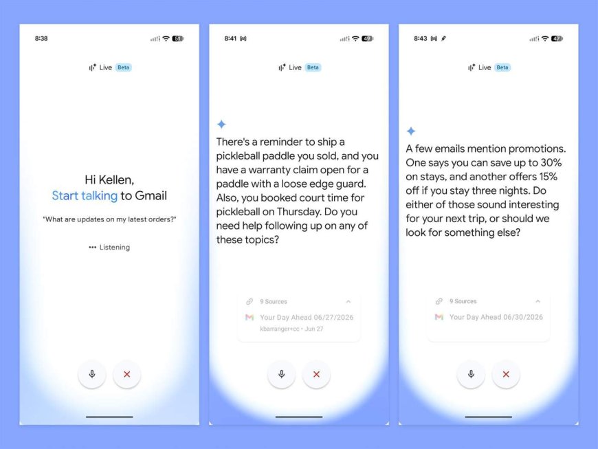 جیمەیڵ لایڤ (Gmail Live) گەیشتە ئەندرۆید و iOS